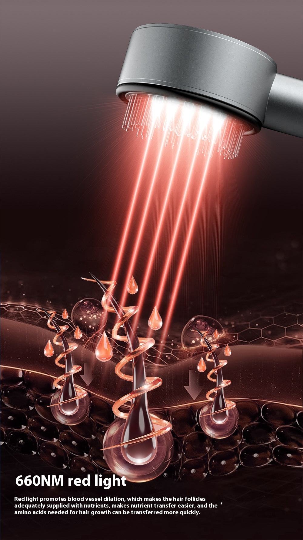 Formora Red Light Therapy Scalp Massager & Oil Applicator