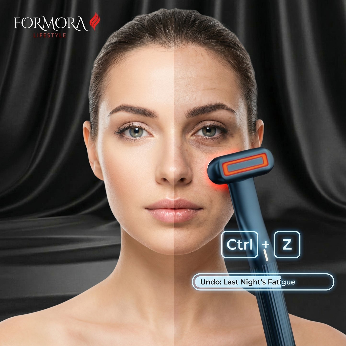 Formora Red Light Beauty Wand with Rotary Warmth Face Massage
