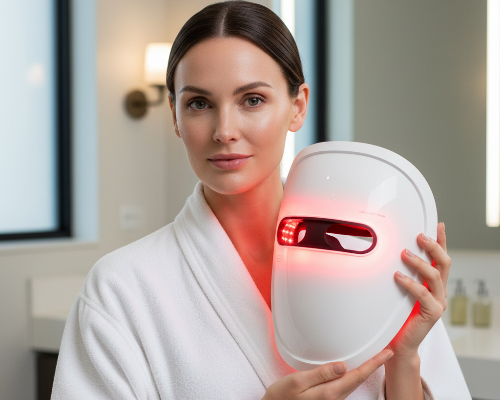 change the face mask with my Red Light Therapy LED Rechargeable Mask on my products